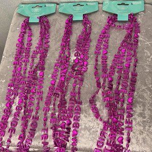 Team bride necklaces wedding married pink holographic metallic party 💎💎